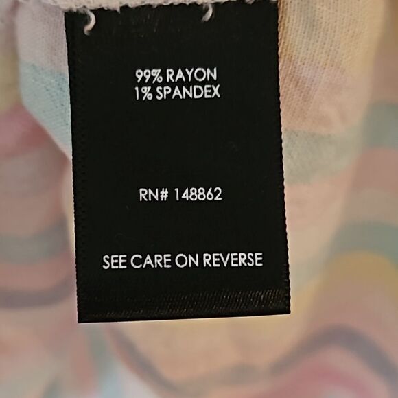 Torrid Multi Color Button Back Stripe Abbey Rayon Slub Top Short Sleeve Shirt 3X - Picture 10 of 15